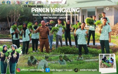 Panen Kangkung: Hasil Budidaya Unggulan Siswa ATPH SMK Negeri 1 Sirapit